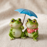 Miniature Frog Figurine Adorable Frog Statue Charming Miniature animal Statue for Shelf