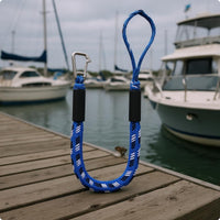 Looped End Bungee Dock Line Snap Hook Shock Absorbing Dock Line Protective Sleeve Sleeve Elastic Mooring Rope No Knots Needed