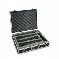 Shockproof Aluminum Audio Device Case Bump-Resistant Resistant Portable Audio Device Carry Case Shock Absorbing Sturdy Build for Performers, Djs, Singers, Stage, Travel, Event
