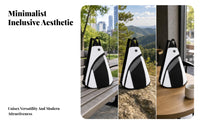 Adjustable Strap Triangle Sling Bag Front Zip Pocket Sling Backpack Textured Panel Chest Daypack Top Grab Loop for Outdoor, Sports