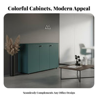 Keyless Combination Lock Compact Filing Cabinet Modern Design Multi-Drawer Wooden Cabinet Lockable Office Furniture Room Divider Function for Business Managers, Students, Workspace, Reception Area