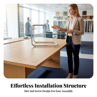 Slotted Chrome Chair Base Frame High Load Capacity Cylindrical Steel Chair Frame Easy to Install