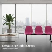 Long-Lasting Material Public Area Row Seating Sturdy Construction Hospital Infusion Chair Easy Assembly 3-Seater Waiting Bench Modular Design for Patients, Facility Managers, Business Owners, Stadiums, Airports, Bus Stations