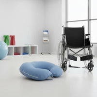 Soft Velvet Cotton Anti-Leaning Body Pillow Ergonomic Design U-Shaped Arm Support Cushion Adjustable Strap Wheelchair Lap Pillow Multi-Purpose for Elderly