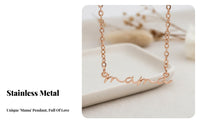 Mama Necklace Stainless Steel Adjustable Chain Elegant Gift for Mothers