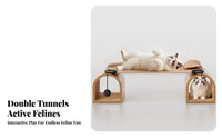 Soft Toy Ball Wooden Cat Hammock Arched Wooden Pet Bed Padded Pillow