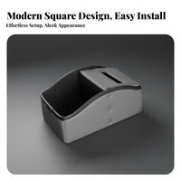 Leather Texture Car Armrest Tissue Box Easy Installation Car Console Organizer with Tissue Box Stable and Secure for Ride-Share Drivers