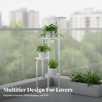 4-Tier Plant Stand Easy Assembly 4-Tier Vertical Rack Rustproof for Living Room