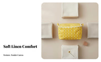 Foldable Design Lidded textile container with Handles Lidded textile Container Stackable Organizing Box debrisresistant for Home Organizers, Apartment Dwellers, Dormitory, Dorm Room, Bedroom, Playroom