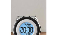 Large Digits Vibrating Alarm Timekeeper Vibration Pad Twin-Bell Bell Alarm Timekeeper White Timepiece