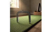 3 Pieces Open-frameFrame Metal Putting Gate Set Flat Putting Practice Gate Set Pointed Stakes Sports Gear Black