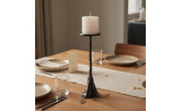 2 Pieces Metal Look Candle Pedestal Stable Base Candlestick Holder Easy to Wipeable Surface Centerpiece for Entryway, Living Room