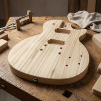 Pre-Drilled Holes LP-Style Guitar Body Blank Routed Cavities DIY Guitar Body Blank Polished for Home Workshop