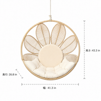 Hammock Chair Outdoor Egg Chair Rattan with Cushion 110x105x68cm
