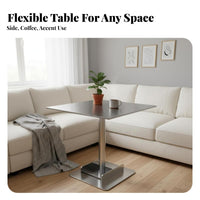 Light Luxury and design C-Shaped Sofa Table Nordic stylistic Home Furnishing Modern Design Household Furniture Space-Saving for Small Apartment Residents, Cafe Owners, telecommuting Workers, Living Room, Bedroom