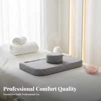 High-Density Sponge Filling Eyelash Extension Pillow Ergonomic Design Anti-Collapse Salon Pillow Breathable Linen Material for Estheticians