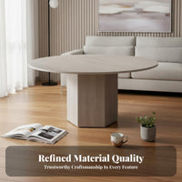 Round Pedestal Table Sintered Stdistinct Top Pedestal Coffee Table French-inspired& Easy to Clean for Families with Children