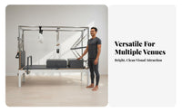 Multi-Functional Pilates Core Bed Pilates Reformer Machine Smooth Gliding Track Upper Structure Reformer Bed for Fitness Enthusiasts, Beginners