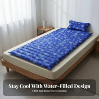 Waterproof Water-Filled Cooling Mattress No Electricity Needed Water Cooled Mattress Easy to Fill Ice Cooling Bed Pad Reusable for Students, Babies, Dorm Room, Sofa, Chair