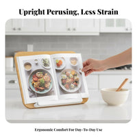 With Page holders Adjustable Desktop Bookstand Handsunrestricted Adjustable Desktop perusing Easel Foldable Design Book Stand Sturdy and Stable for Students, Office Workers, Study Room, Bedroom, Library, School