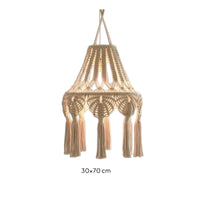 Macrame Lampshade Fringe Lamp Shade Boho for Reading Corner, Cafe