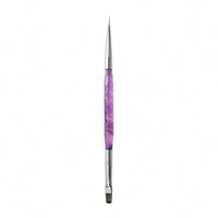 Metal Handle Double-Ended Nail Art Brush Fine Tip Double Ended Nail Brush