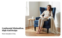 timeless design Upholstered Armchair with Wood Legs Retro Aesthetic Upholstered Wood-Frame Chair Minimalist Design Living Room Furniture Designer Feel for Interior Designers, Homeowners, Book Lovers, Bedroom, Lounge Area, perusing corner, Home Library
