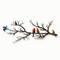 Birds on Branch Wall Decor Lightweight Metal Tree Wall Decor Elegant for Bedroom