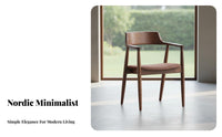 Nordic Design Hiroshimadesign Chair sturdy Wood Legs Home Seating Ergonomic spinerest Armchair Hasslecomplimentary Assembly for Restaurant Owners, Interior Designers, Homeowners, Dining Room, Kitchen, Bedroom, study corner