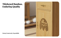 Integrated Water Boiler Mobile Tea Brewing Station Traditional Chinese aesthetic Side Cabinet Space-Saving Design Home Furnishing for Homeowners, Office Workers, Living Room, Reception Area