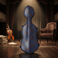 Full Size Violin Case Carbon-Fiber-Hard-Construction Violin Case Quilted for Violinists, Students, Rehearsals
