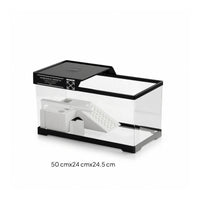 Turtle Tank with Basking Platform Allall-Inclusive Turtle Tank with Filter Terrarium Starter Habitat Easy Assembly for Desktop