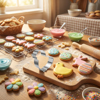 Easter Cookie Multiple Shapes Bunny Shaped Cookie Food Grade Stainless Steel Biscuit Stamper for Cooks, DIY Craft, Crafting, Infant Showers