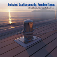 Nautical Docking Bollard, Single/Double Cross Cleat, 316 Stainless Steel, Yacht & Fishing Boat Hardware