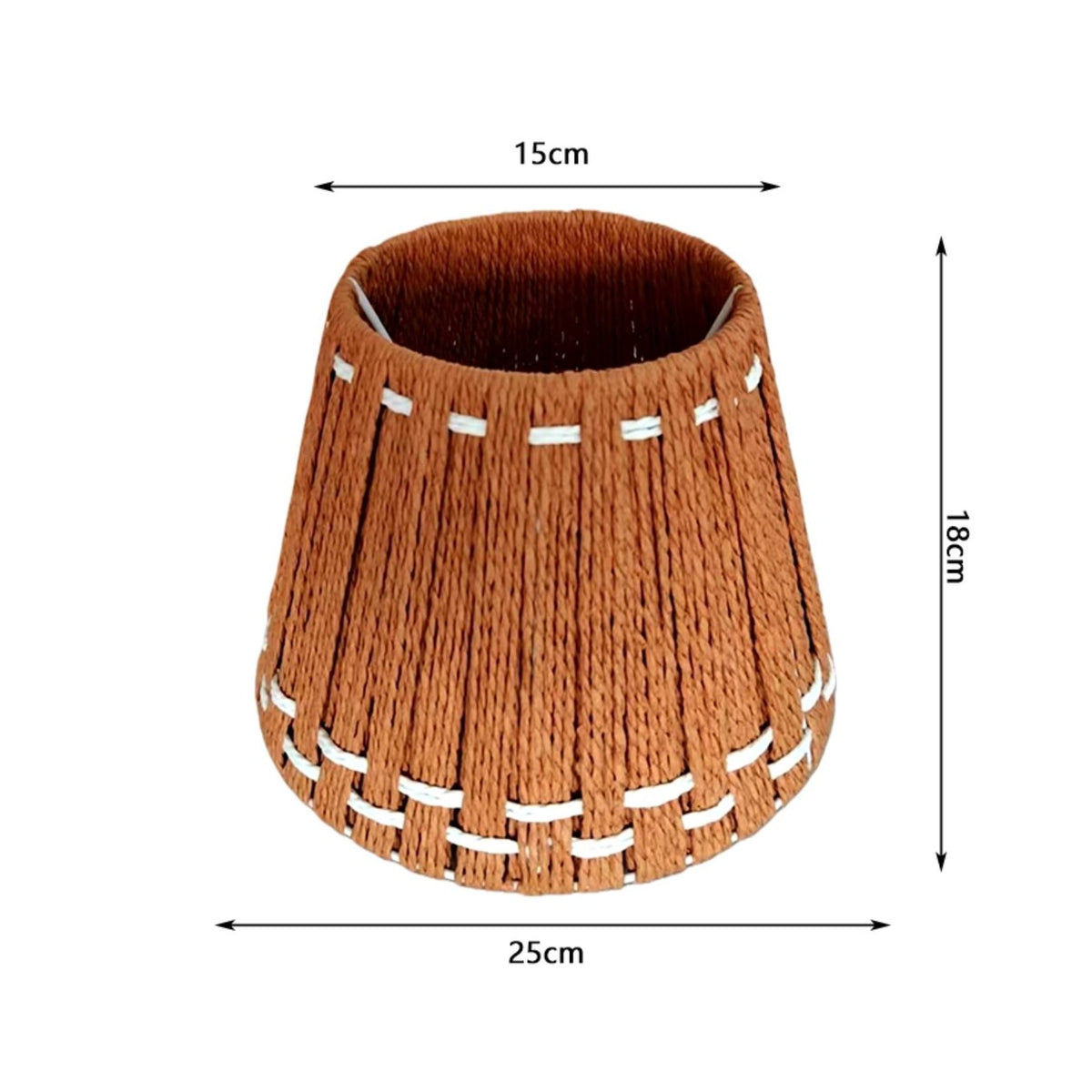 Fits E27 Base Woven Lamp Shade Handwoven Woven Paper Rope Lampshade Easy Installation Paper Rope Light Cover Lightweight for Homestay Owners, DIY Enthusiasts, Cafe, Restaurant