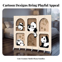 Foldable Design Multi-Panel Folding Partition Double-Sided Print Freestanding Panel Divider Mobile Privacy Screen Flexible Placement for Homeowners, Students, Away from Ice Workers, Living Room, Bedroom, Entrance Hall, Studio Apartment