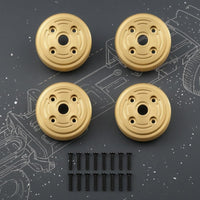 4 Pieces CNC Brass Mounting Weights Easy to Install Brass Crawler Weights Stable Crawler Wheel Weight