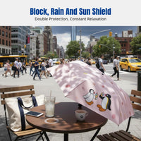 Capsule Sun Umbrella, Cartoon Penguin Theme, Mini, Portable, Sun and Rain Protection