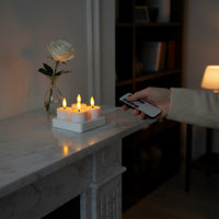Flickering Effect LED Tea Light Set with Charging Base No Dripping Melt Rechargeable LED Tea Lights Safe Flameless Candle Set with Wireless Controller Timer Function for Christmas, Home Decor, Wedding, Restaurant
