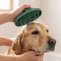 Dog Bath and Dog Grooming Glove with Five Finger Design, Cleaning and Massage Dog Bath Brush, Anti Slip Washing Gloves, Oval TPR Bath Brush