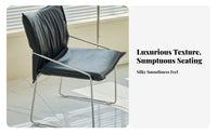 Light Luxury Design Upholstered Lounge Chair Minimalist Frame Cushioned Sled Chair Comfortable Backrest Dining Seat Versatile Placement for Office Workers, Homeowners, Interior Decorators, Home, Living Room, Reception Area, Bedroom