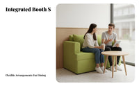 Minimalist Design Dining Booth and Chair Set fashionable aesthetic Restaurant Seating Padded Seat Commercial Furnishing Comfortable Cushioning for Cafe Proprietors, Business Owners, Adults, frothy Tea Shop, Dessert Parlor, Lounge, Event Hall