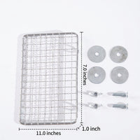 Stainless Steel Bird Cage Perch, Grid Mesh Exercise Stand, Parrot Perch for Medium Birds, Parakeet, Cockatiel