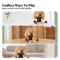 Tree Bead Threading Toy Hand-Eye Coordination Wooden Threading Toy Educational Lacing Bead Set
