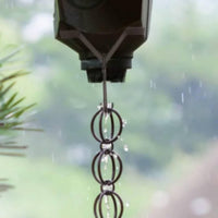 Rust-Proof Rain Chain Hanger Kit Easy to Install V-Shaped Rain Chain Hanger Retro Artistic Look Gutter Downspout Installation Kit Universal Fit for Outdoor, Garden