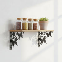 Decorative Shelf Bracket Black Coated L Bracket Versatile Angle Brackets Easy to Install for DIYers, Living Room, Kitchen