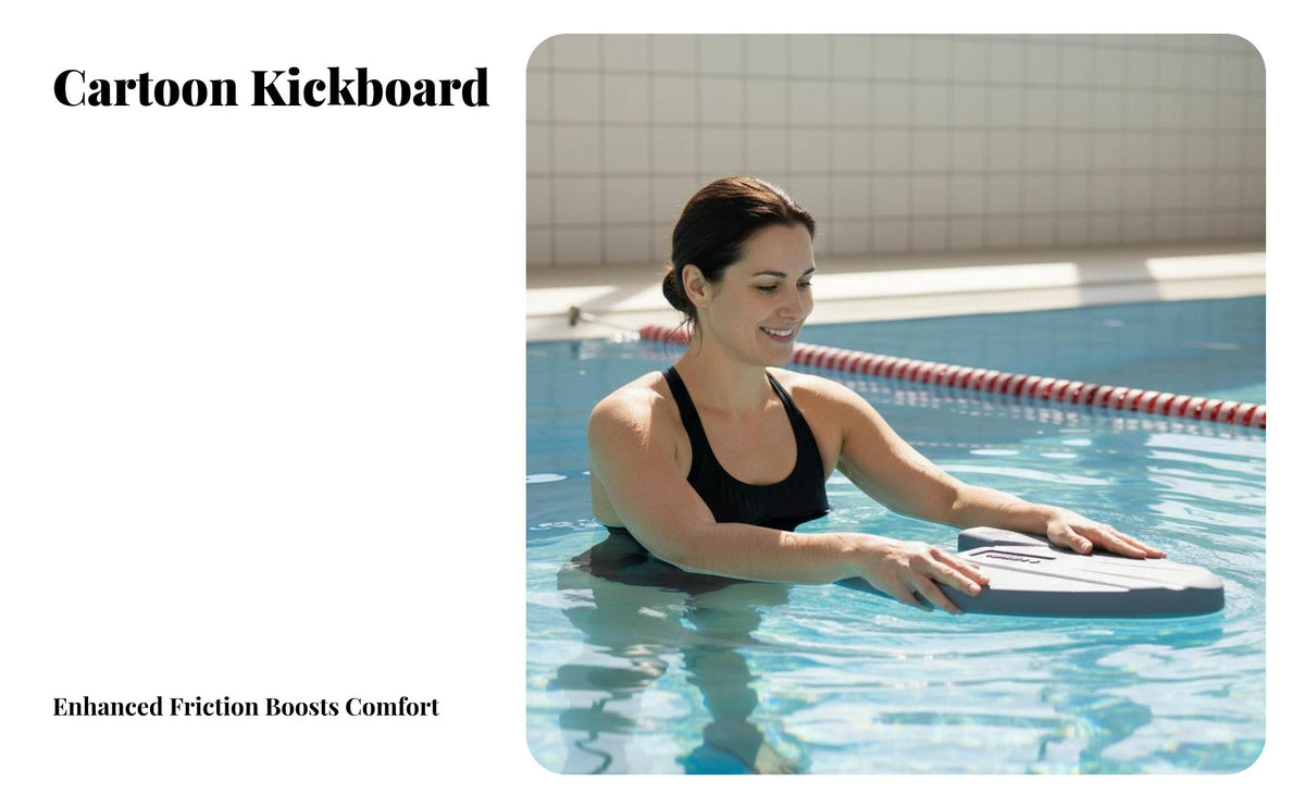 Swimming Kickboard Beginner Friendly Swim Practice Tool Non-Slip Grip Pool Training Board for Children, Beginners, Lake, Beach