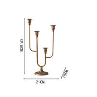 Tabletop Candelabra Ornate Candelabra with Four Cups Decorative for Dining Table