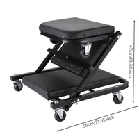 Swivel Creeper with Padded Cushion Slim-Line Rolling Creeper Seat Heavy-Duty Rolling Shop Seat Lightweight for Mechanics