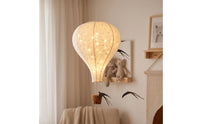 Whimsical Hot Air Balloon Lampshade with Basket Dreamy Hot Air Balloon Hanging Lampshade Cozy Lamp Soft for Baby, Bedroom